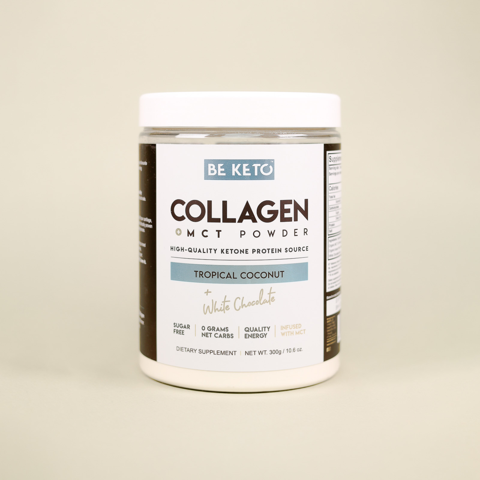 Keto colagen + ulei MCT - Cocos si Ciocolata alba