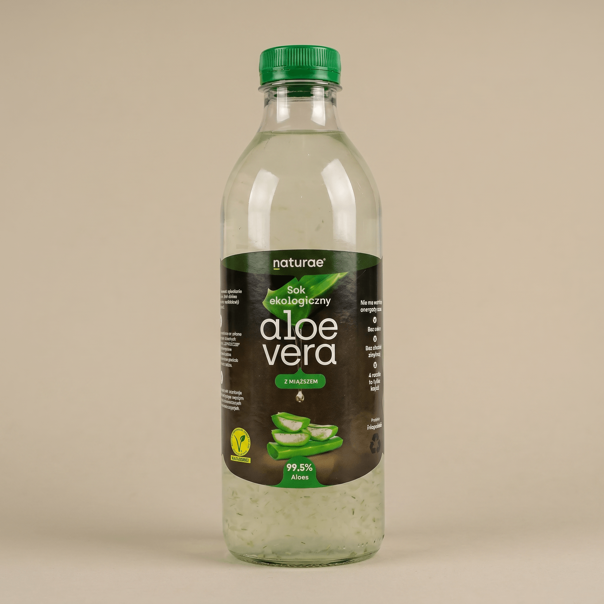 Suc ecologic de Aloe Vera Naturae cu pulpă, 1 l