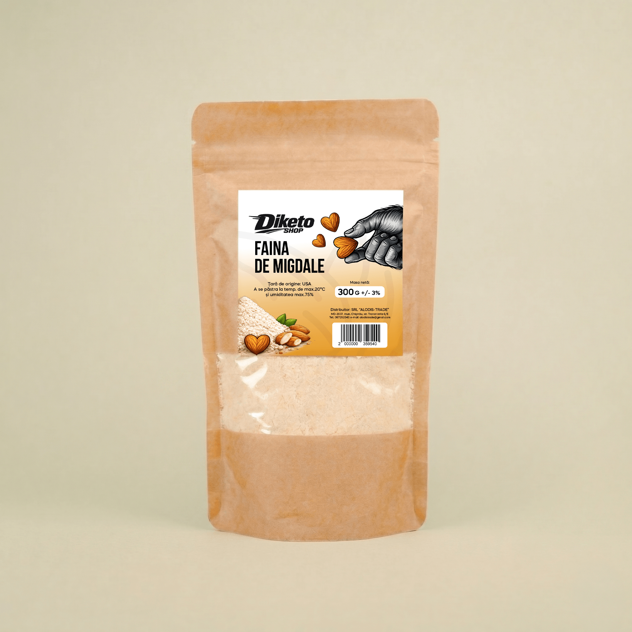Миндальная мука DiketoShop, 300 г