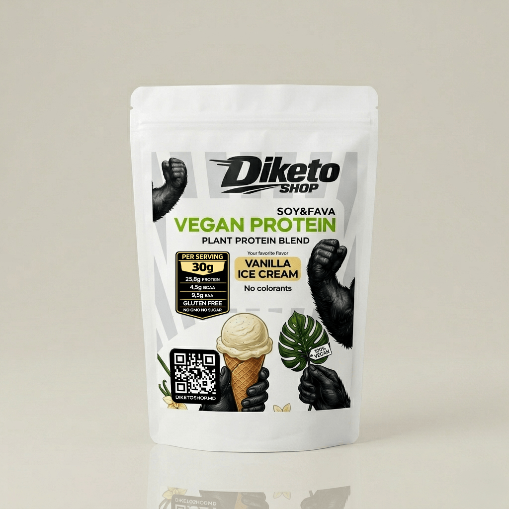 Веганский протеин DiketoShop со вкусом ванильного мороженого